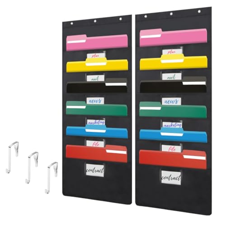 File Folder Hanging - Черный настенный органайзер для файлов с