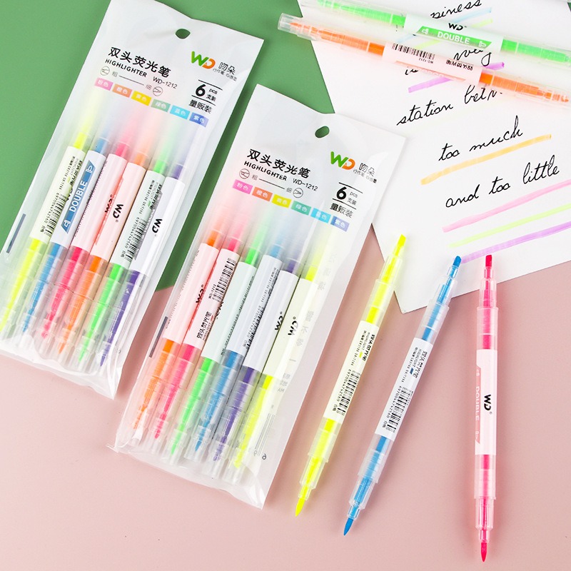 Highlighter Set Pastel - Набор из 6 маркеров-выделителей с двумя
