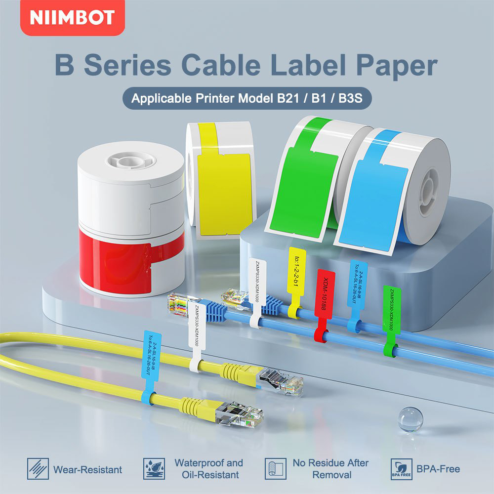 Label Printer Tape - Портативный принтер Niimbot для кабельных этикеток,